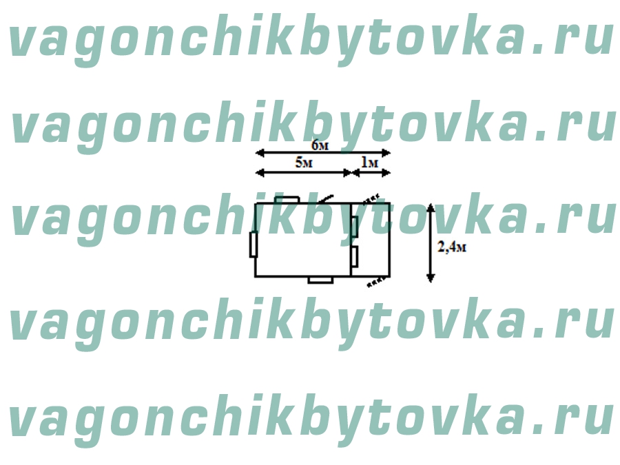 Офис из вагончика-бытовки 6м